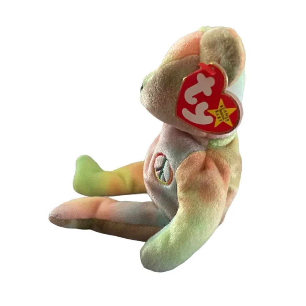 Peace Bear 1996 Ty Beanie Baby Plush Collectible Nostalgia Stuffed Animal Y2K Vi